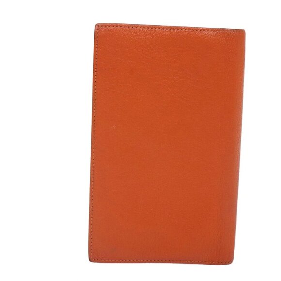 HERMES Agenda Vision Day Planner Cover Leather Orange Silver - Picture 2 of 16